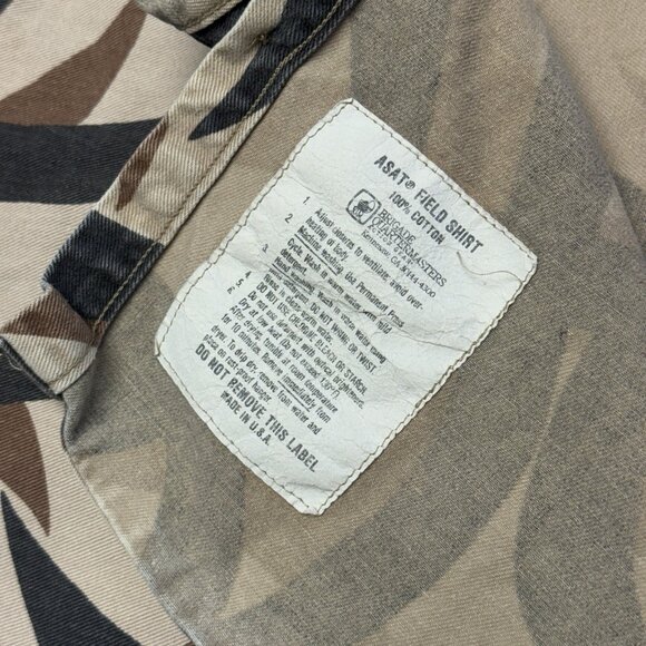 Vintage ASAT Camo BDU Style Button Up Field Shirt Jacket Mens Large Hunting USA - Picture 7 of 9
